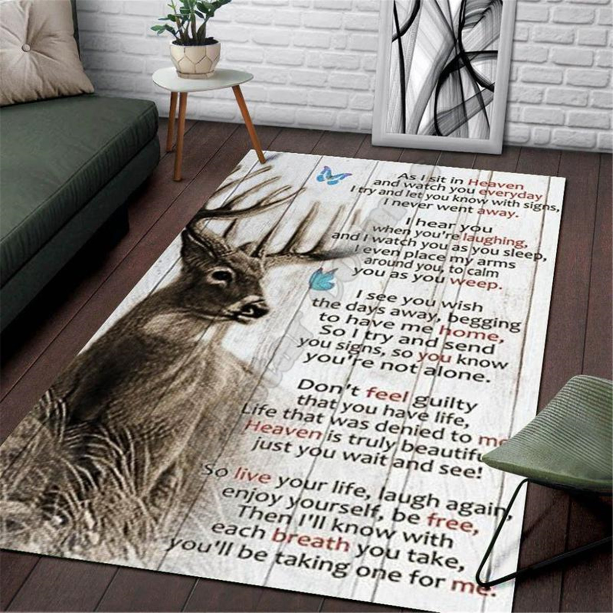 Hunting Outdoor Rug - Geyik Avı Alanı Halısı 3d baskılı