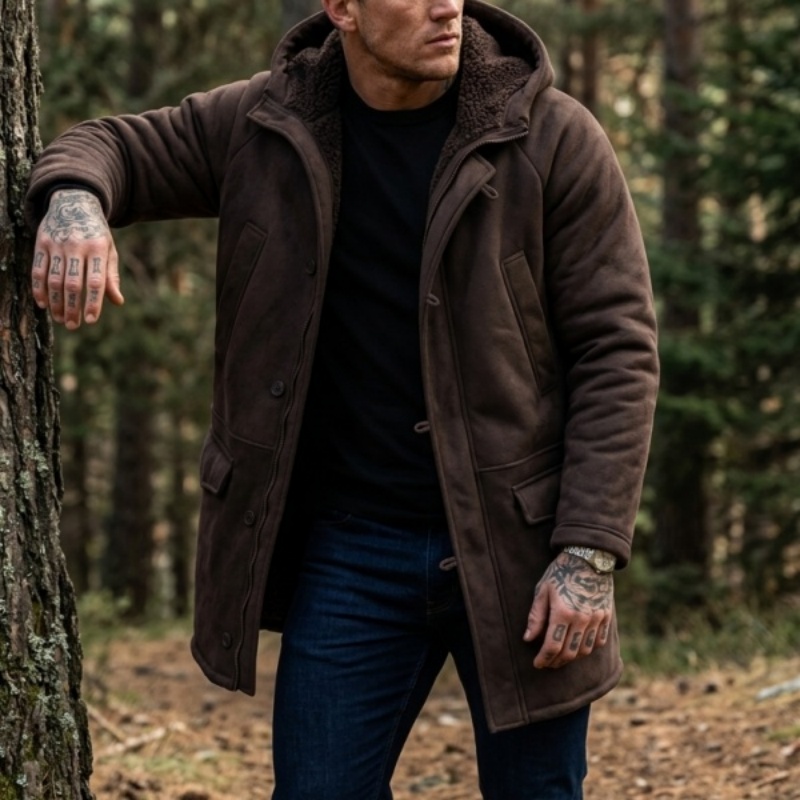 Yeni Erkek Suni Kürk Astarlı K - Outdoor Hunting Coat incelemesi ve fiyatı