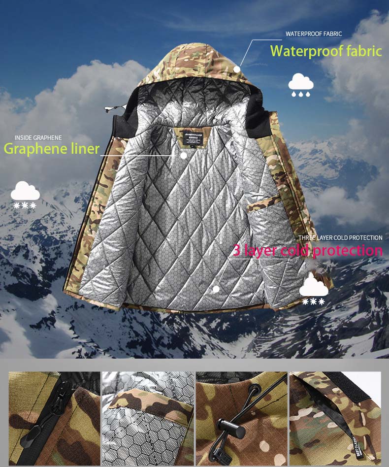 Erkekler Isıtma Parkas Taktik  - Outdoor Hunting Coat incelemesi ve fiyatı