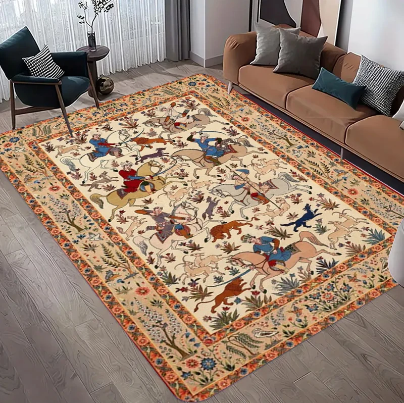 Vintage Pers Avlanma Desenli H - Hunting Outdoor Rug incelemesi ve fiyatı